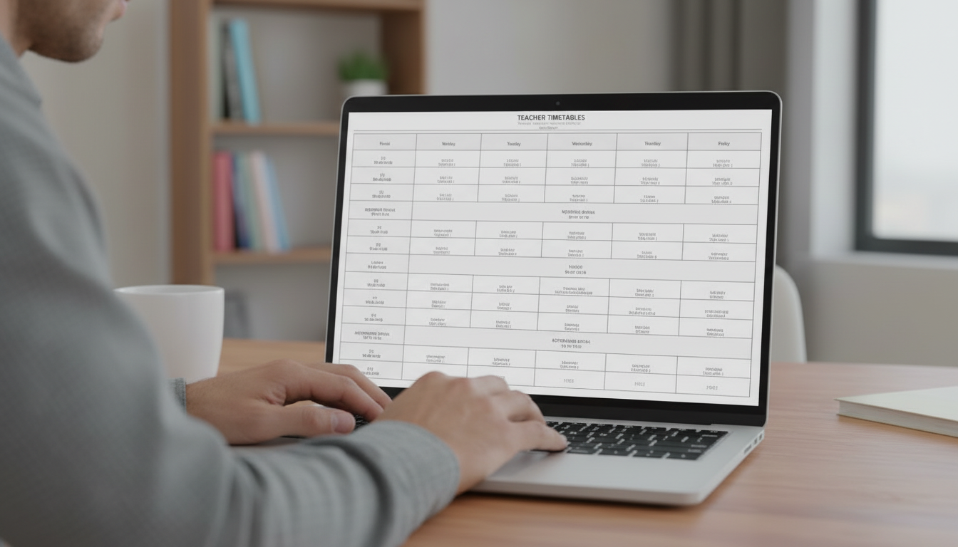 School Timetable Management System - Dashboard View